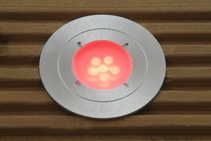 Cubierta de unidad de jardín circular circular LED LED roja en el suelo IP65 - Imagen 1 de 3