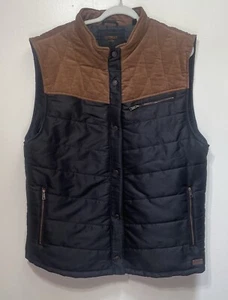 Vest Outpost Makers Men's Size  XLarge Black Brown NWOT - Picture 1 of 6