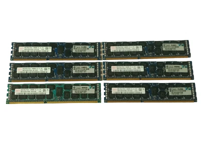 Kit x6 hynix HMT31GR7CFR4A-H9 48GB (8GBx6) PC3L-10600R DDR3L-1333R RAM | Working - Image 1 of 4