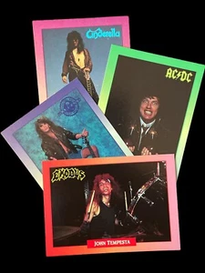 Tarjetas Rock Metal Rock Series One 1991 vintage 4 paquetes sellados sin abrir - Imagen 1 de 7