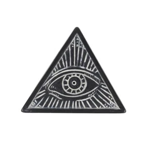 Black Pyramid All Seeing Eye incense Joss Stick Cone Holder Burner Goth Pagan - Picture 1 of 2
