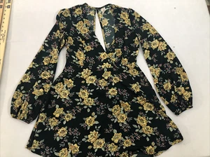 Fashion Craze Womens Dress Medium Floral Open Back - Picture 1 of 9