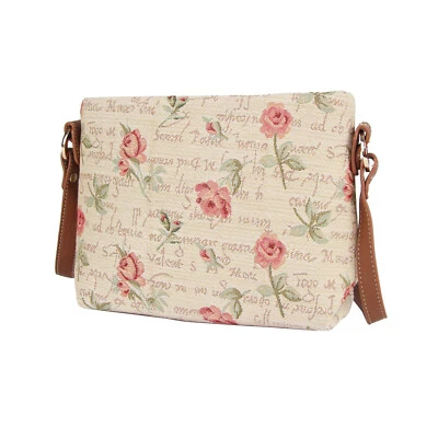 Signare Tapestry Floral Rose Design Crossbody Bag Purse Shoulder Handbag - Image 1 of 4
