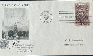 Artcraft 897 50th Anniversary of the Admission of Wyoming Cheyenne  - Picture 1 of 1