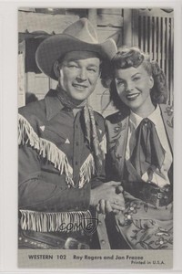 1959 Nu-Cards Western Stars Roy Rogers Jan Frazee #102 z6d