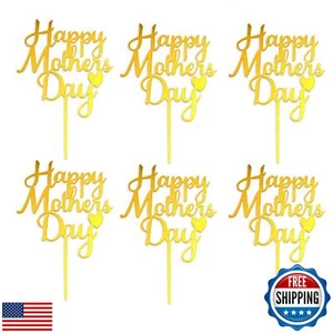 10pcs Happy Mothers Day Cake Toppers Mothers Day Flower Picks Happy Mothers D - Picture 1 of 5