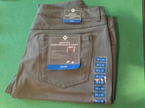 NEW WITH TAGS BENTON PANTS 38 X 30 DURABLE STRETCH FABRIC & POLY MICRO SLIM FIT - Picture 1 of 5
