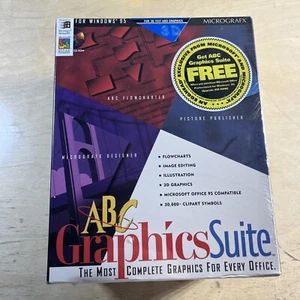 sealed- Micrografx ABC Graphics Suite - Vintage Software- Windows 95 - Picture 1 of 5