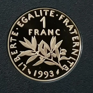 1 FRANC SEEDER 1993 BE BEAUTIFUL PROOF 5309 Ex. FRANCE / UNC ISSUE DU COFFRET - Picture 1 of 2