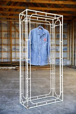 Antiguo Perchero Salón Árbol Ropa Industrial Vintage Hierro Forjado Estante Armario Foto 1 de 4