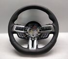 2018 FORD MUSTANG III STEERING WHEEL FLAT NEW LEATHER 2015+ CRUISE PADDLE