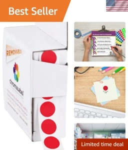 Red Removable Color-Coding Dot Stickers - 1000 Labels for Crafts - Picture 1 of 10