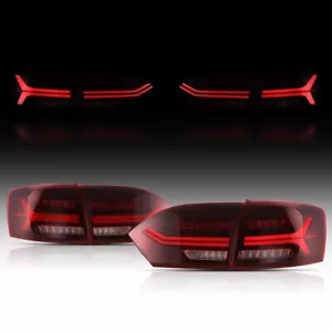 LED Tail Lights For Volkswagen VW Jetta MK6 2011-2014 Sequential DRL Rear Lamps - Picture 1 of 16