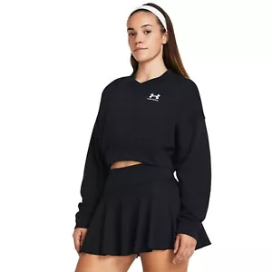 Woman's Clothing Under Armour Rival Terry Oversized Cropped Crew - Picture 1 of 11