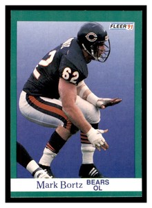 1991 Fleer #214 MARK BORTZ Chicago Bears ~F7GG