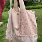 Canvas Flower Print Shoulder Bag Cotton Fashion Underarm Bag
