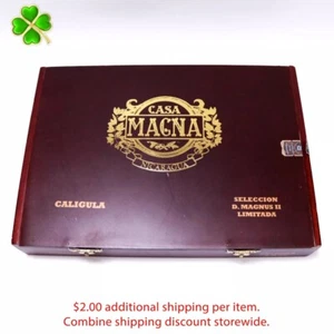 Caja de cigarros de madera vacía Casa Magna Magnus II Calígula 9,5" x 6,75" x 1,5" - Imagen 1 de 10