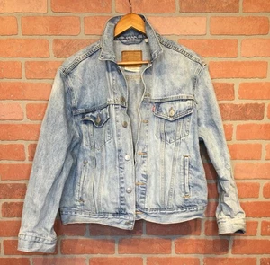 Womens Levis Premium Denim Trucker Jacket Size XL Big E Classic - Picture 1 of 6