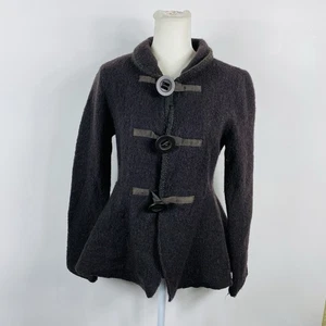 Cynthia Rowley Größe M 100 % Wolle Knopfleiste Mantel braun - Bild 1 von 3