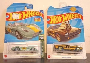 Hot Wheels Limited Edition Rodger Dodger Gold, Glory Chaser Teal NEW Retro Racer - Picture 1 of 4