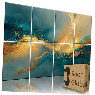 Paneles de Pared Acústicos Arte Paneles Acústicos, 48 X 32 Pulgadas Brillo Oceánico Foto 1 de 4