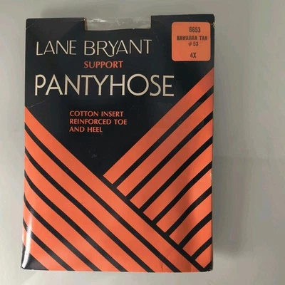 Pantimedias de Colección Lane Bryant Talla 4X Soporte Hawaiano Tostado Puntera Reforzada Nylon Nuevas de Lote Antiguo Foto 1 de 2