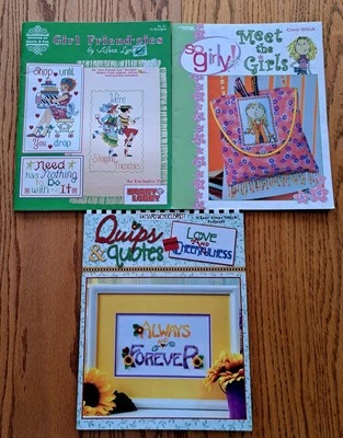 Cross Stitch Girl Friend-zies Meet the Girls Quips & Quotes Pattern Booklets - Image 1 of 4