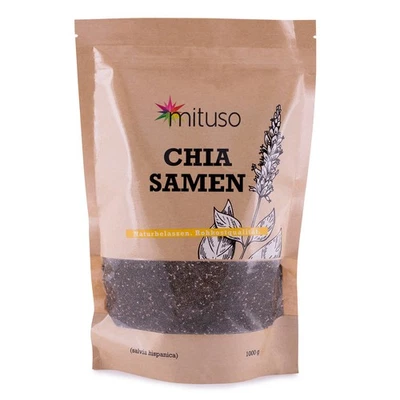 mituso Chia Samen, 1000g, naturbelassen & ohne Gentechnik, ballaststoffreich - Bild 1 von 4