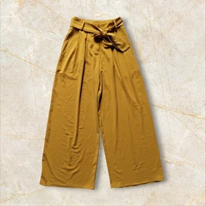 Flying Tomato Damen Palazzohose mit weitem Bein, Taille mit Gürtel, senf, Größe S - Bild 1 von 8