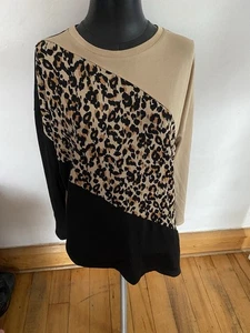 New look womens animal print top size large. Hardly worn. - Picture 1 of 9