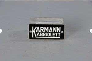 1950-1960 Volkswagen Beetle Convertible Ghia Karmann Kabriolett Badge - Picture 1 of 4