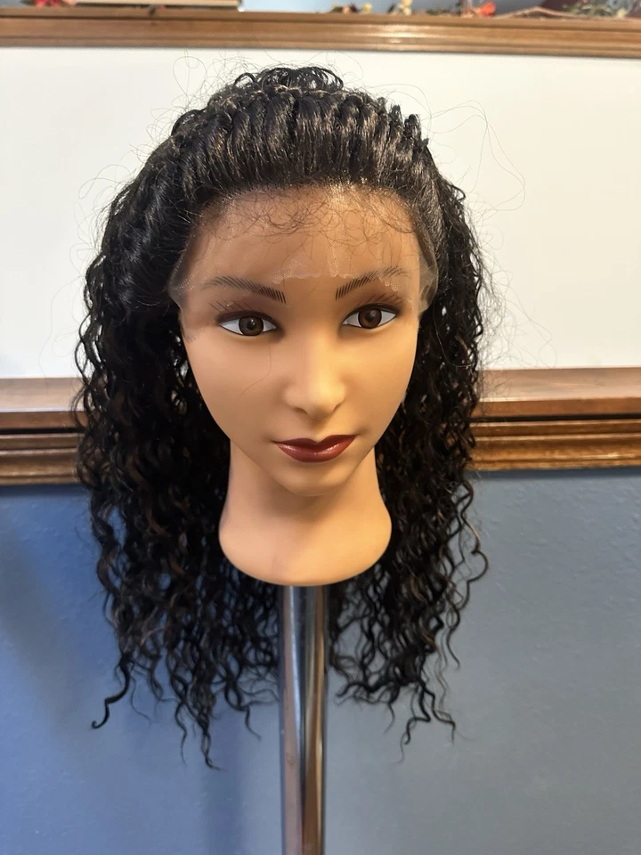 Синтетический кудрявый парик с верхней косой 1B/350 - Изображение 1 из 4