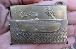 Vtg COCA-COLA Belt Buckle COKE Barmaid HIGH BALL Bathtub SEXY Tiffany RARE VG+ - Picture 1 of 8
