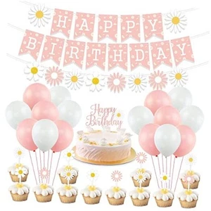 Daisy Flower Birthday Party Decorations, Daisy Happy Birthday Banner Daisy - Picture 1 of 8