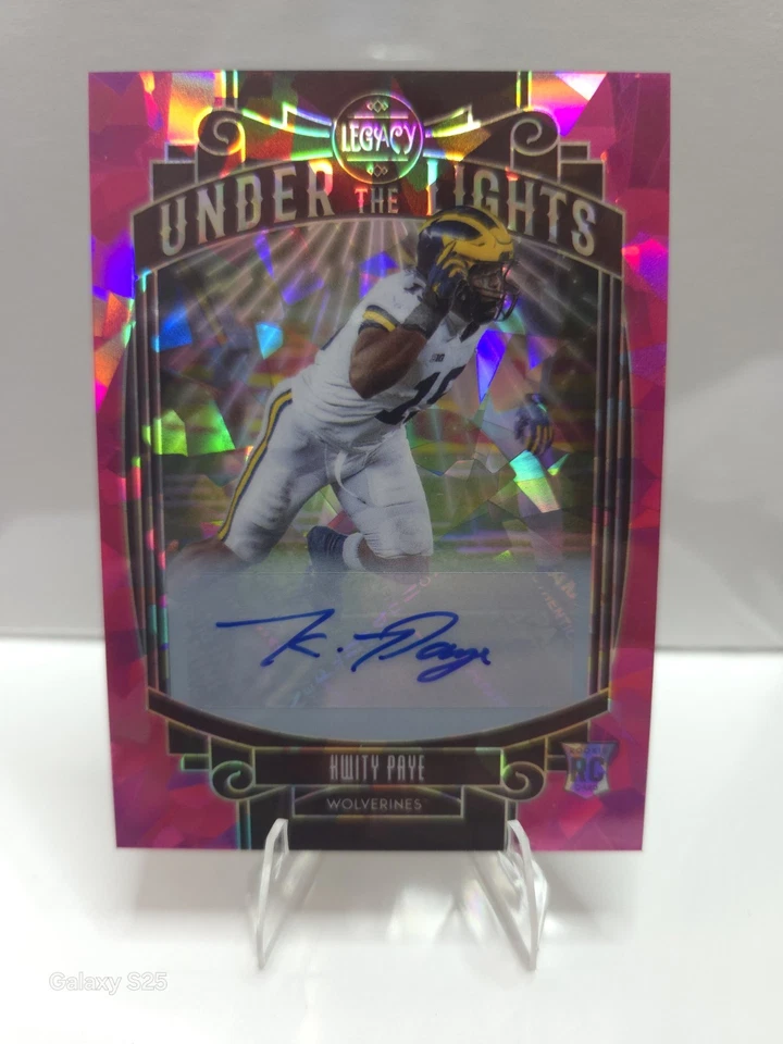 2021 Legacy Rookie RC Under The Lights Kwity Paye SP Autograph Pink /10 Colts - Image 1 of 2