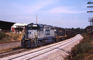Original Slide: CSXT GP40 6500 + 2001 Action with Coke Train at Akron, Ohio - Picture 1 of 1