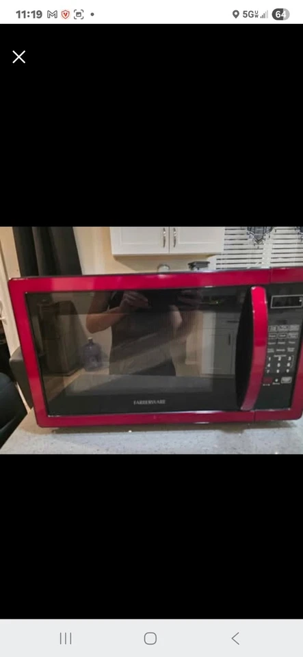 Microondas Hamilton Beach 1,1 pies cúbicos 1000 W - rojo Foto 1 de 1