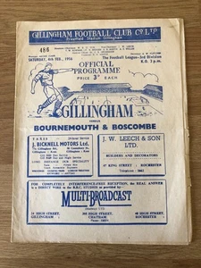 Gillingham V Bournemouth & B 4th Feb 1956 Football League Division 3 (South) - Picture 1 of 5