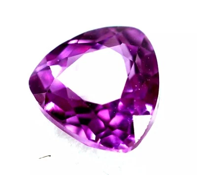 Piedra preciosa impecable Ceilán 7 quilates aciano púrpura zafiro azul corte trillón Foto 1 de 4
