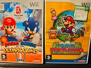 WII BUNDLE MARIO SONIC OLYMPIC GAMES SUPER PAPER MARIO - Picture 1 of 5