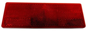 2x BASTONE ALTA VISIBILITÀ SU RIFLETTORE RETTANGOLARE ROSSO camion rimorchio box cavalli - Foto 1 di 2