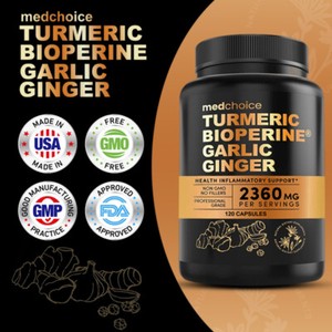 Medchoice Turmeric - with Bioperine, Garlic, Ginger - 95 Percent Curcuminoids