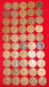 1917 D LINCOLN WHEAT CENTS - 1 CIRCULATED ROLL - Picture 1 of 6