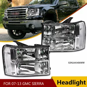 FAROS APTOS PARA LENTES TRANSPARENTES 07-13 GMC SIERRA 1500 2500HD 3500HD 2 PIEZAS - Imagen 1 de 12