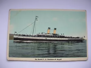 Duchess of Argyll – Clyde Steamer. J M & Co Ltd, Art Colloesque Series Postcard. - Picture 1 of 2