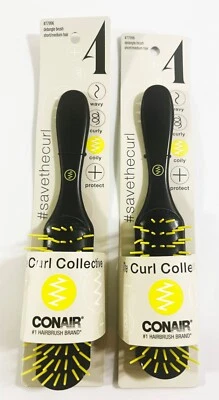 LOT OF 2 Conair Curl Collection #77996 Detangle Brush #4 - Image 1 of 4