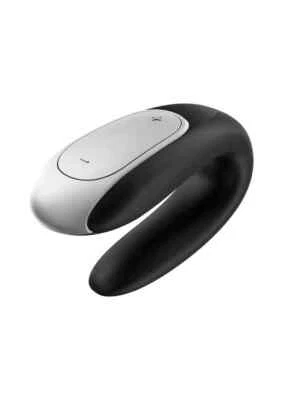 Satisfyer Double Fun black mit Fernbedienung App Paarvibrator Partner schwarz - Bild 1 von 4