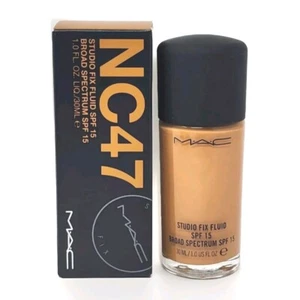 MAC Studio Fix Fluid SPF 15 Foundation -NC47 - 1 Oz/ 30 ml - Picture 1 of 3