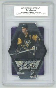 2000-01 ITG IN THE GAME ULTIMATE Mario Lemieux SILVER AUTO AUTOGRAPH /90 - Picture 1 of 2