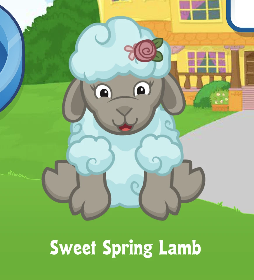 Webkinz Sweet Spring Lamb Virtual Adoption Code Only Messaged Blue Lamb Seasonal - Image 1 of 1